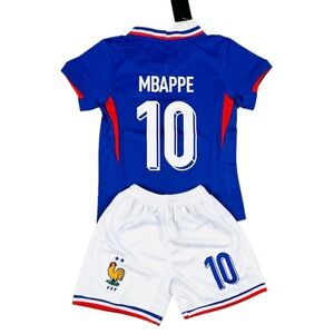 France Mbappe  Kids Set 2024 Soccer Player Size S(24)